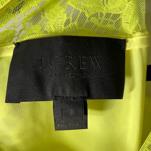 JCrew Collection Neon Yellow Lace Dress - Picture 3 of 3